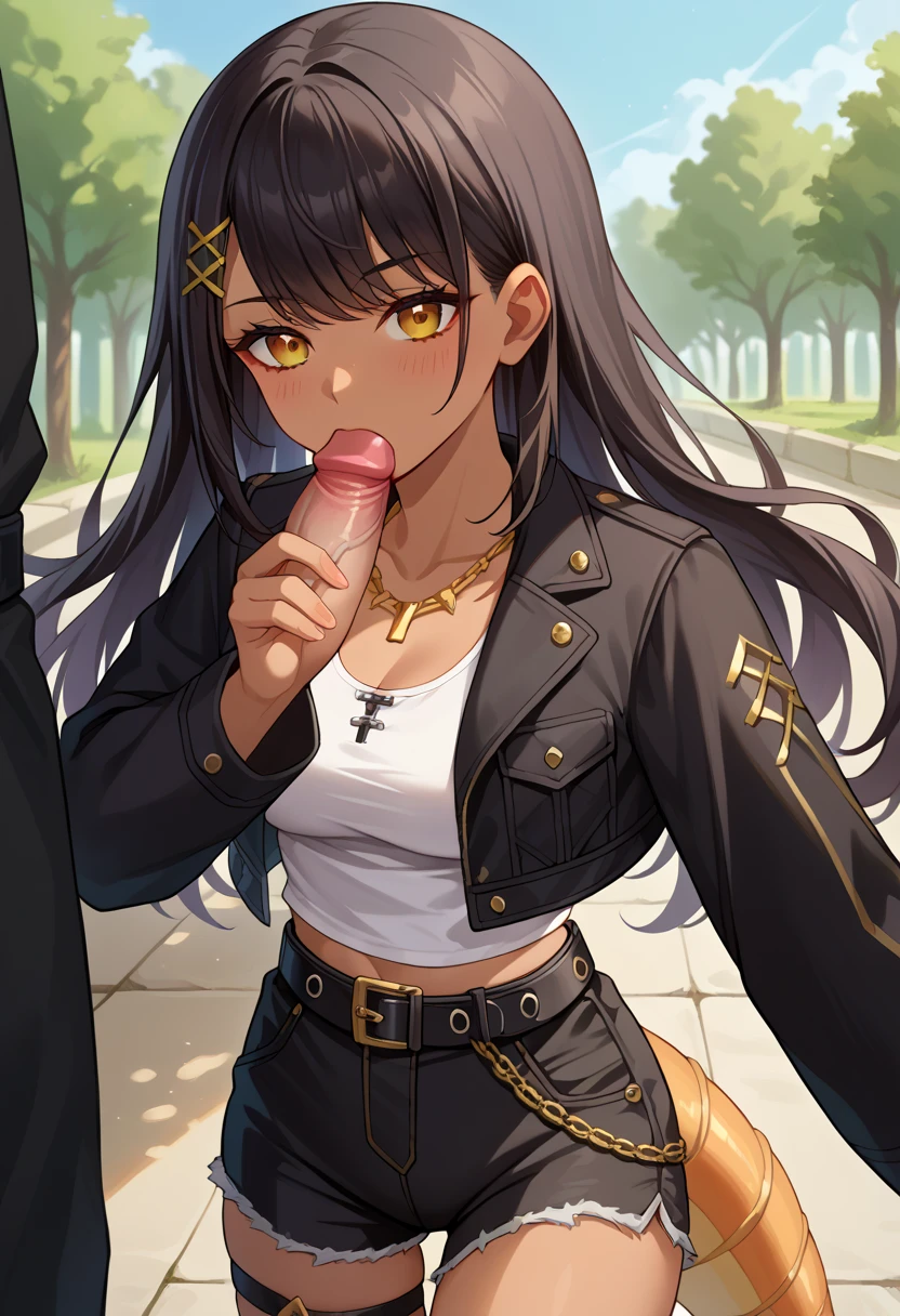 nsfw,(((masterpiece))), (((best quality))),((masterpiece:1.5)), (best high quality), (ultra high res), (ultra highly detailed), (8k:1.3),anime colored,perfect hands, perfect fingers, perfect legs,(cowboy shot,from side,1woman,solo,idolmaster,makino yagami) ,(17years old, beautiful girl), (beautiful purple eyes),((glasses)),((beautiful purple hair)), (((long straight hair))), (wet hair), (wet skin), ((Sweat)), (flat chest,large breast),(pubic purple hair:1.3),(love juice:1.2),(many sweat:1.5),(pencil skirt, dress shirt, black jacket, pantyhose, black skirt),(open clothes),(wet clothes),(no bra,no panty),(open your mouth), ((out tongue)),(Nice touch), (one eye closed),((feel good)), ((happy)),(saliva),(cum on body:1.9),(cum on face:1.3),((cum in hair:1.3),(cum on mouths:1.2), (((multiple boys, peeing on a girl, multiple penises, gangbang, holding penis,fellatio))),((ecstasy torogao:1.5)), saliva trail, nose blush,pleasure vaginal penis,grin),BREAK,(1boy, hetero:1.3), ((vaginal sex,standing back sex:1.5)),(cum shot:1.3),(((bukkake:1.9))),(outdoors, cyberpunk, city, night, city lights, neon lights,back Alley),(looking viewer),