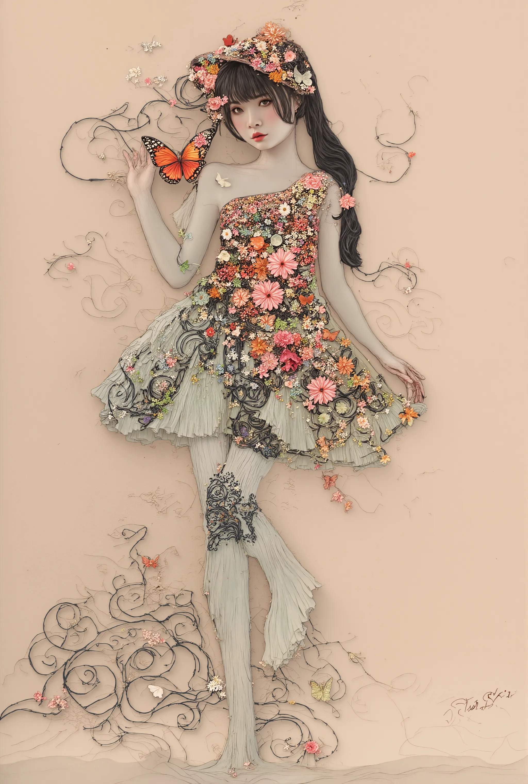 Floral Wall Painting