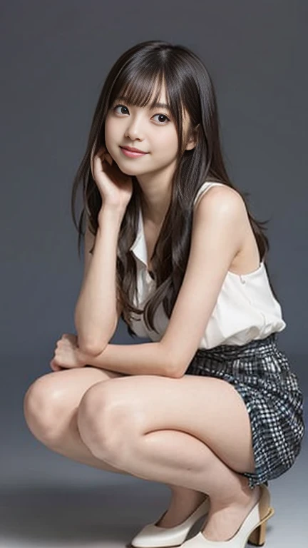 Highly detailed CG Unity 8k wallpaper、Highest quality、Ultra-detailed、masterpiece、Realistic、Photo realistic、A cute girl drawn in great detail、20-year-old、(Skirt rip)、(Roll up the skirt yourself))、White panties、Panty Focus、blush、Lips parted、Looking at the audience、Semi Body Shot、Wearing a ruffled shirt、Luxury、Show panties and sit down