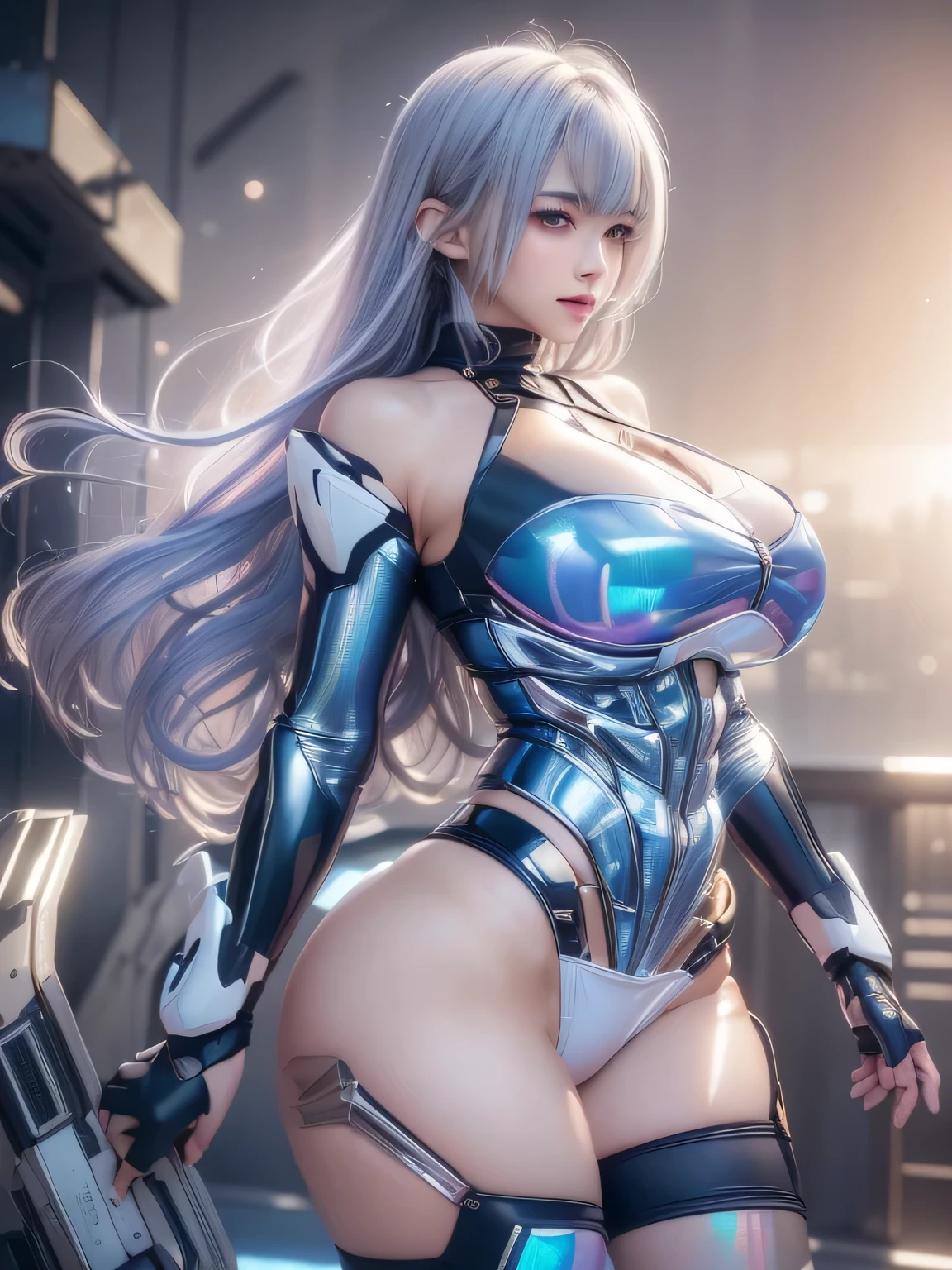 very big tits ((Masterpiece, The best quality)), illustration, 8K ultra detailed, realist, clear focus, Highly detailed, Pro Lighting, colorful details, Rainbow Color BREAK, Factory Long Rise, large mechanical robot structure, microchip, computer, ((glow)), intricate details, shitu-mecha, 1girl, mecha, belly button, color image, (Cyberpunk), (Transparent luminic hair: 1.2) big tits very sexy very big tits extremely big tits big cameltoe cameltoe cameltoe big tits cameltoe big,neon hair,neon light hair,neon light,mecha,city c