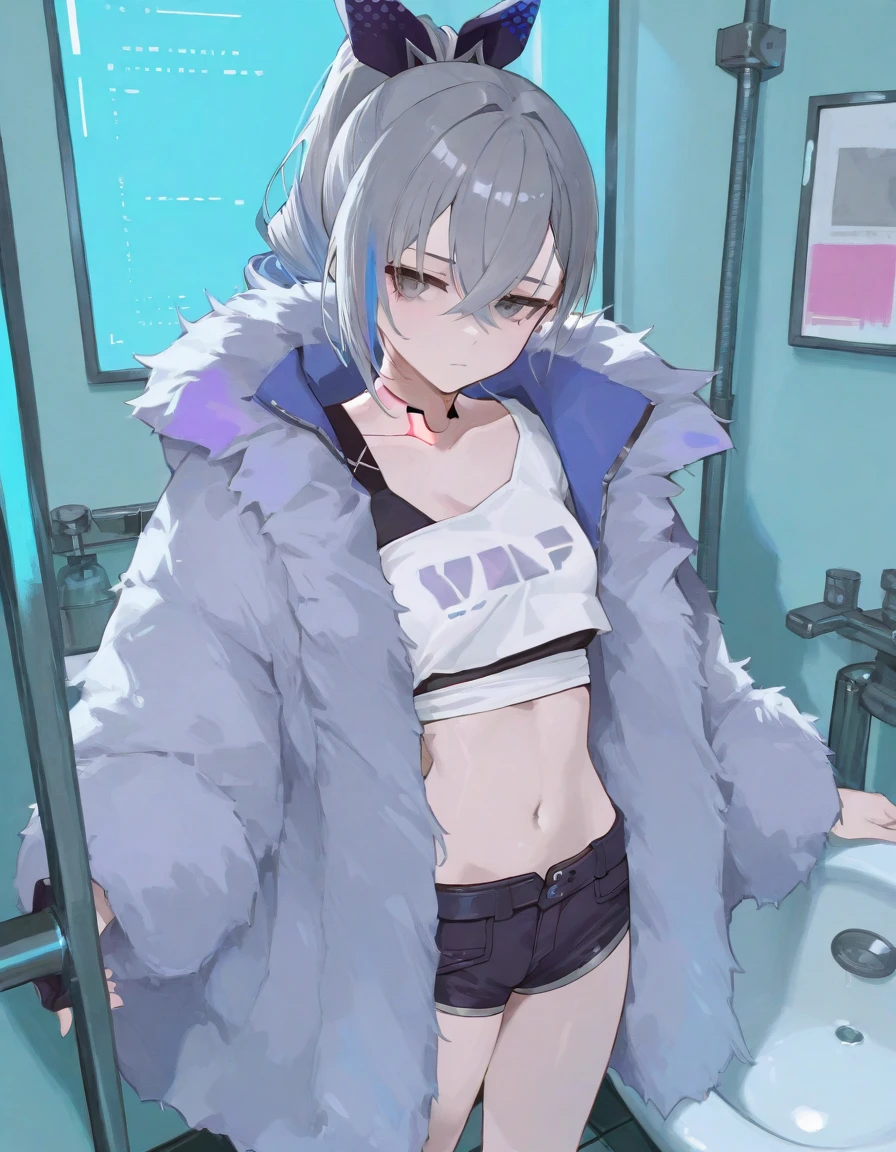cartoon of a shortstack woman with a white oversized hoodie, a pastel inspired by Puru, black lineart, full body portrait of a short!, oc commission, fullbody commission for, commission for high res, thick smooth warframe thighs, 2 b, 2b, ebony skin, (sfw) safe for work