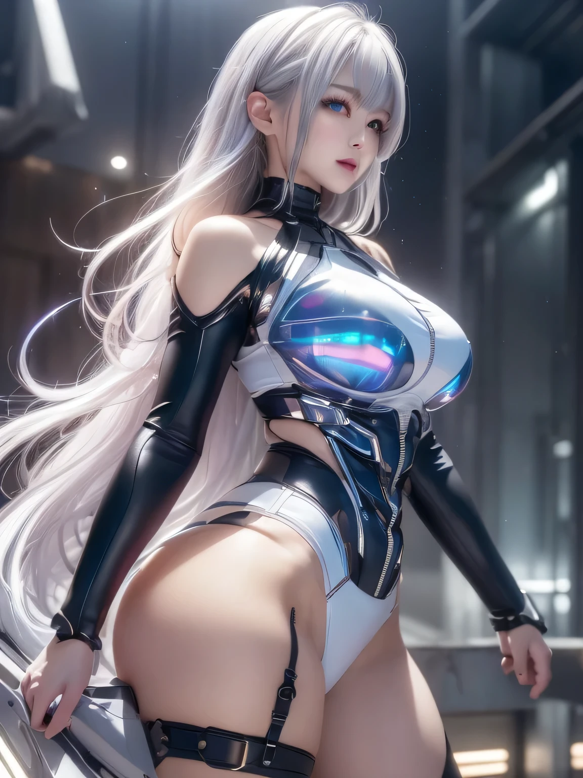 (quality)), ((masterpiece)), Recommended results、Puffy nipples、(see through:1.5)、straighten your back、abdominal muscles、huge bust、angle to floor:1.2、low camera angle、Hair loss on crotch,Hatsune Miku,cyberpunk,maid ((1 girl)), Attractive nipples),big breasts:1.4),Breast sagging,Colored inner hair,(((toy doll))),((Nipples pale white skin,toy doll joints:1.5,Manipulator:1.5)),((silver armor dress,tesla coils)),White transparent metal leather,part:1.5,:1.5,Mechanical joint: 1.4,mechanical limbs))),shiny skin:1.5,bright skin: 1.5,shiny skin,very shiny skin,shining body,white plastic glitter skin, shiny skin,glowing skin,wet legs))),(lower abdomen,Yao Liu,wide hips,detailed body,(Detailed face)),maidennurse,only_Shoulder,Delicate metal decoration,sleeveless,mini skirt,boots,high resolution, sharp focus,(super detailed, Very detailed), (realistic artwork:1.37),(Very detailed CG unity 8k wallpaper,(((bright colors))),complicated,(complicated background),(masterpiece),(最好的quality),Perfect face,Perfect facial details,SuperSaiyan,cheongsam
