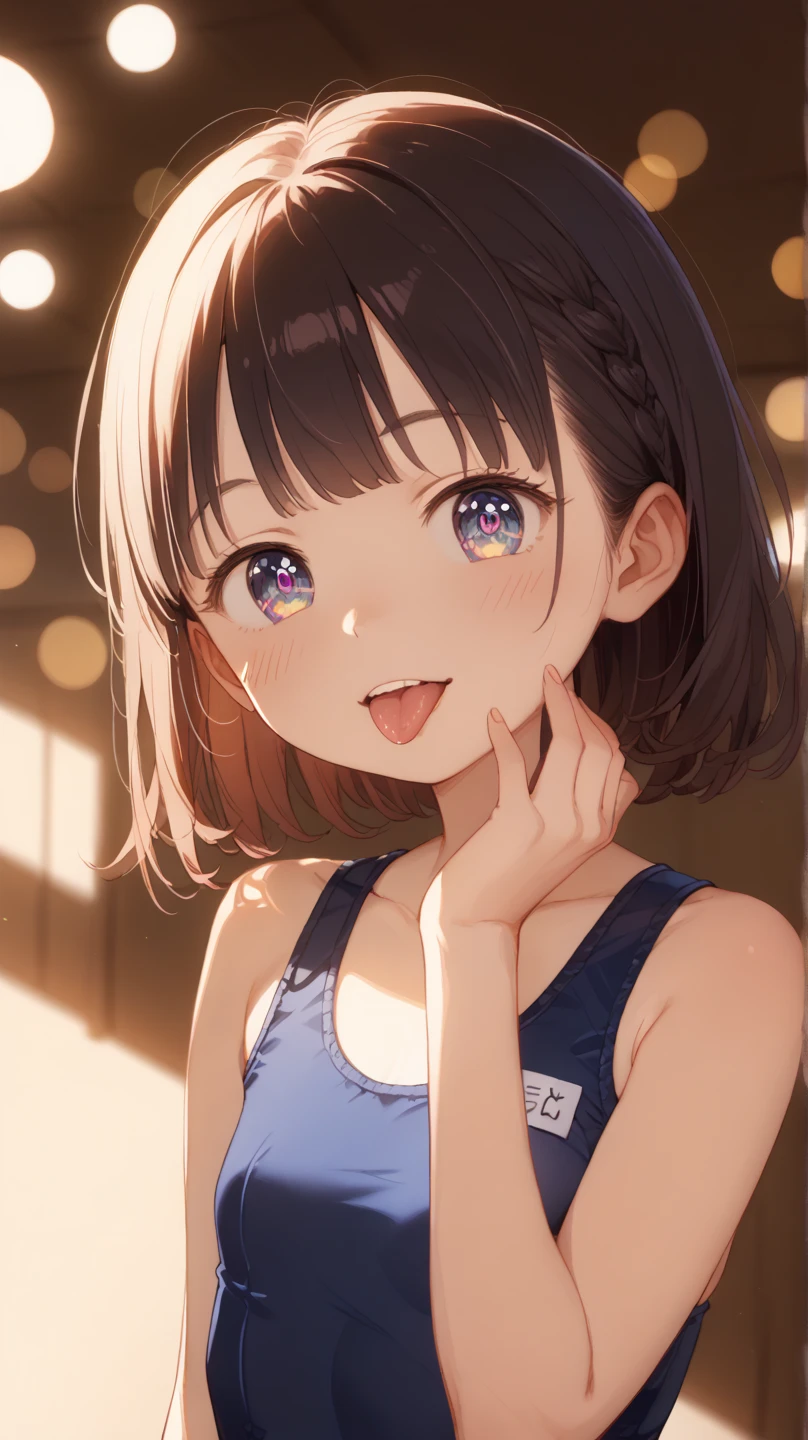 Highest quality、High resolution、Detailed Background、(Beautiful face in every detail:1.4)、Anatomically correct、(Detailed expressions)、(Detailed eyes:1.2)、Teenagauty、cute hair color、Braided Ponytail、Braided bob cut、Braided twin tails、Navy school swimsuit、(Huge breasts:1.2)、Perfect body line、Thick thighs、Please show me your whole body、
(Five beautiful girls in school swimsuits having fun in the school pool:1.5)、
A big smile、Laughing with your mouth open、My whole body is wet、My hair is wet too、A fun atmosphere、Embrace each other、Cute gestures、Accentuate your breasts、cute