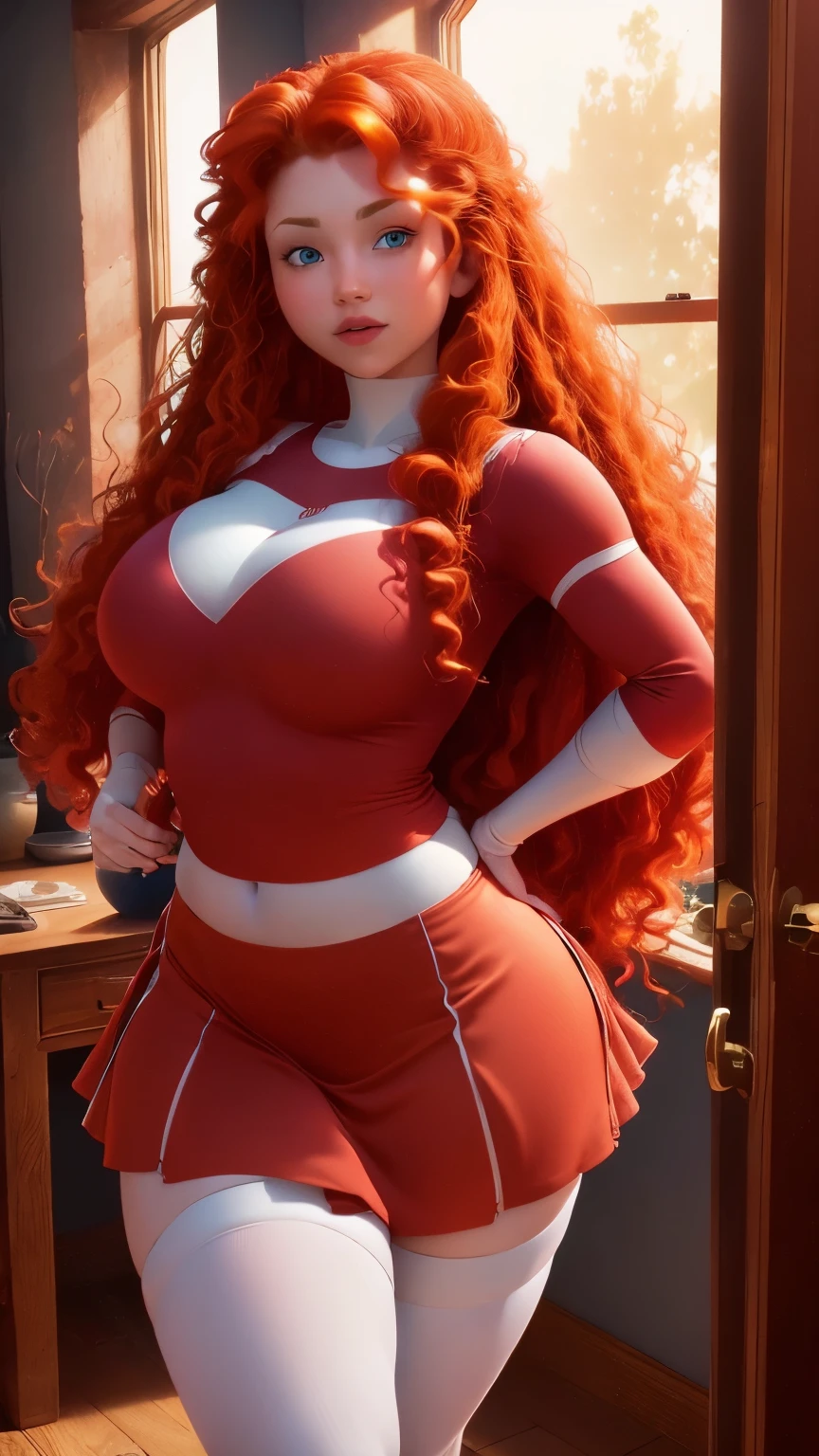NSFW, hot, erotic, red capturista, carrying a basket on his arm, with a red hood, Perfect face, perfect body, Ultra details on beautiful face, Hair to the wind, ultra details, 8k, closeup on her big round breasts, in the background a forest