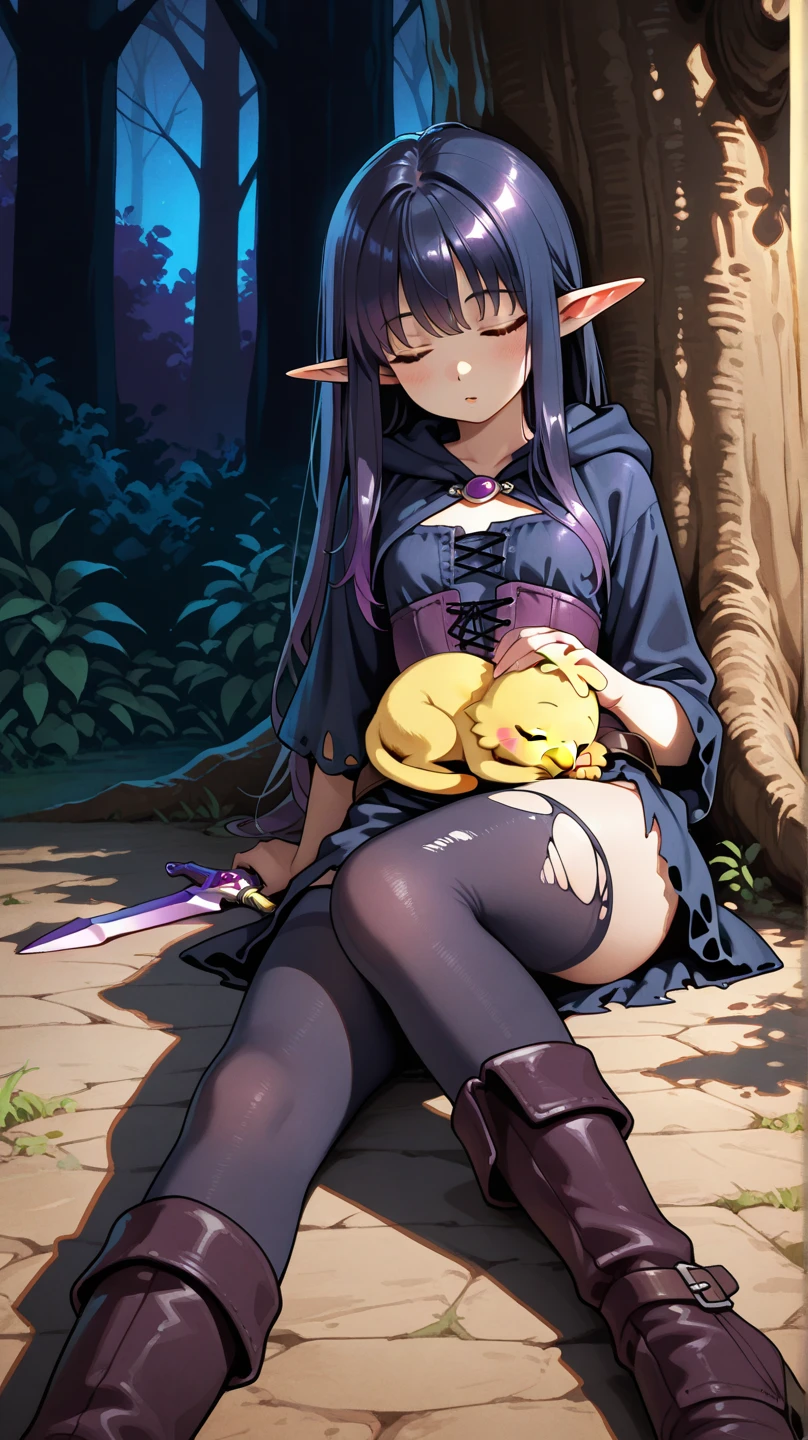The woman had long black hair down to her waist, wore a cute pink hat, wore pink casual clothes and wore a fairly small skirt with white socks covering her legs up to her thighs, her expression looked like she was panicking and screaming, Dia. in a cemetery at night with a giant mutant fly monster that is black and ready to have sexual relations with the woman. Pregnant eggs and uterus secrete white fluid and are lying on the ground and around them there are blackish green eggs lying on the ground along with mutant flies around them.
