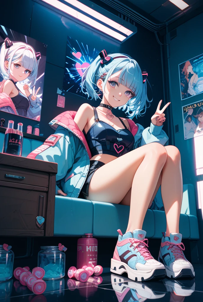 (masterpiece, best quality), beautiful girl, uniform skirt (detailed beautiful eyes) full body shot, visible belly button Ahegao Silly / Sexual Ecstasy