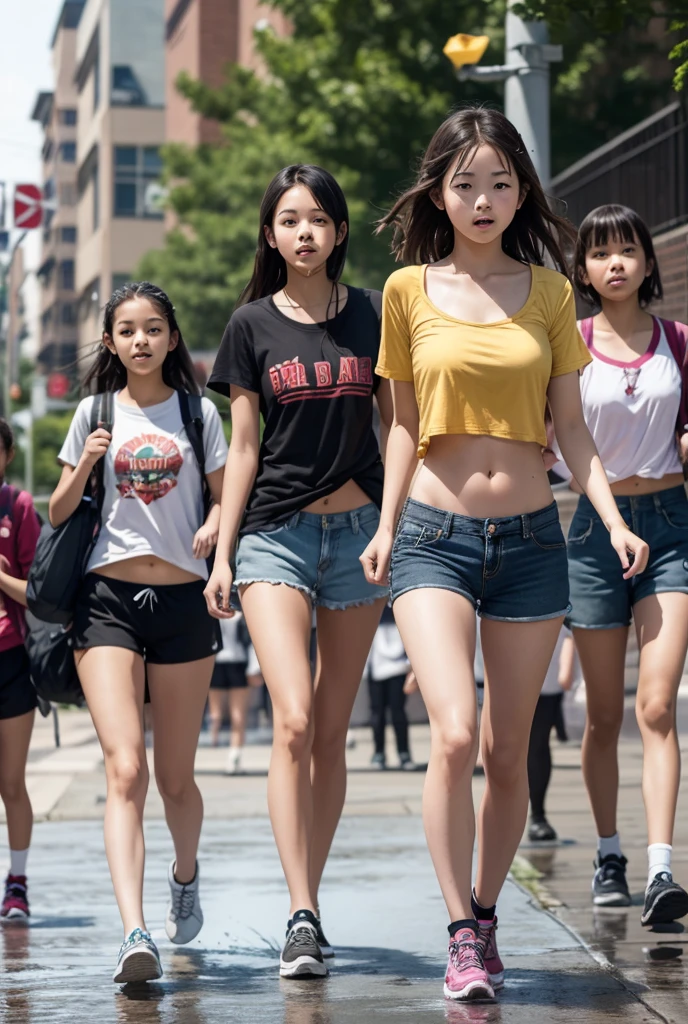 Reality: 0.8), 6+ girl, (12 year old girl: 1.4), Neat and clean girls, (flat breasts: 1.4), (cheeky smile: 1.1), (swag: 1.1), Camisole, Mesh fabric (Tank top: 0.9), (Tube top: 1.1), T-Shirt, Crop top with off-the-shoulder cut, mini skirt, sneakers, sandals, (denim: 0.9), (short pants: 0.9), Compression shorts, (Parker: 1.1), (Trainingsjacke: 1.1), (Windjacke: 1.1), (Jeansjacke: 1.1), (Unzip: 1.2), Open front, Aeon-Shopping, NSFW,