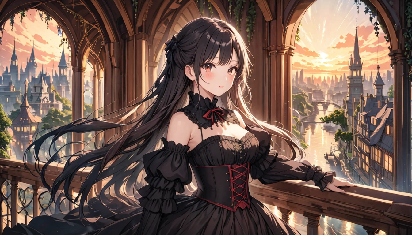 (((masterpiece))),(((highest quality))),(((Very detailed))),figure,Who, (masterpiece, highest quality, highest quality, Official Art, beautifully、aesthetic:1.2),(8k, highest quality, masterpiece:1.2), KurumiBase, (Clock Eye), Heterochromia iridis, (Red eyes:1.2), (Yellow Eyes:1.5), Long twin tails, hair band, Red dress, Frills, Removable sleeves, Frillsチョーク, View Viewer, alone, Pretending to be embarrassed, Upload to TikTok