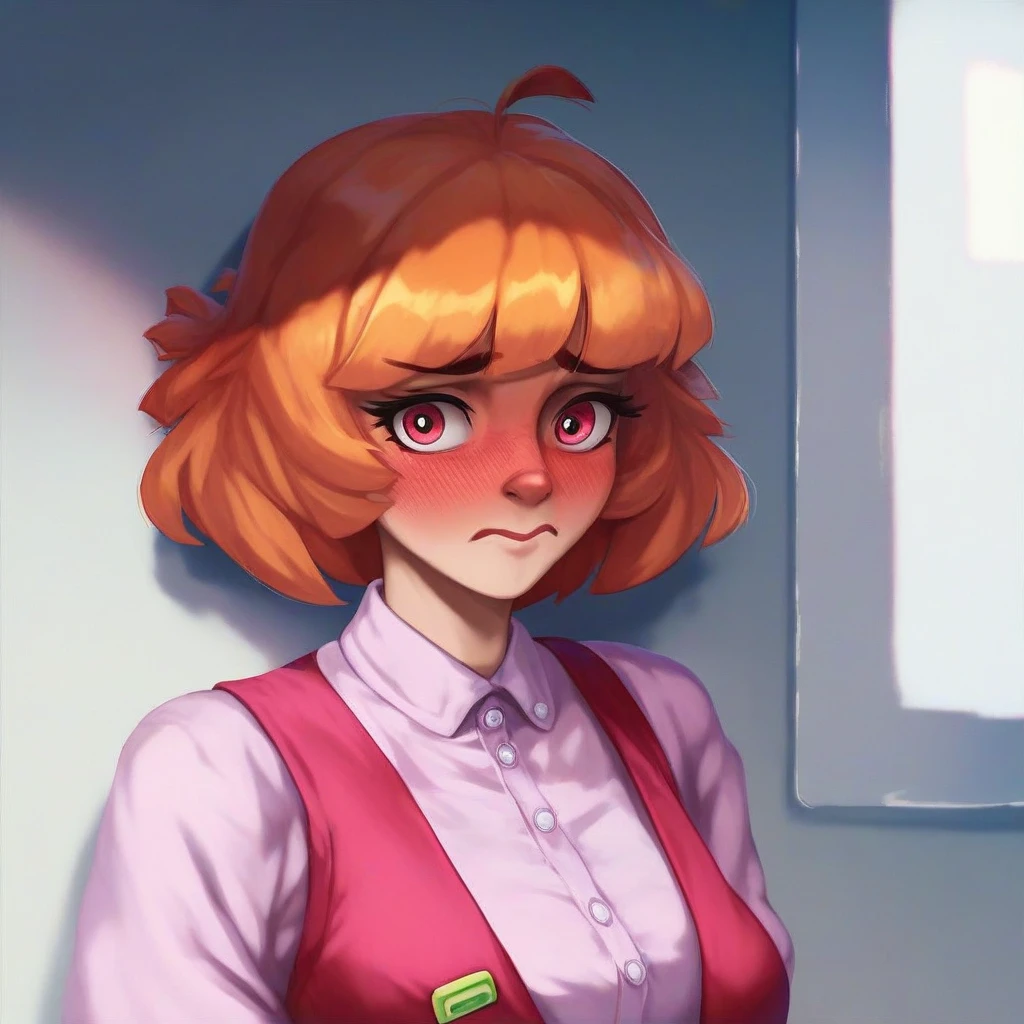 jimhawkins, 1girl, boobs, glasses, solo, red hair, <lora:jimhawkins-step00017500:1>