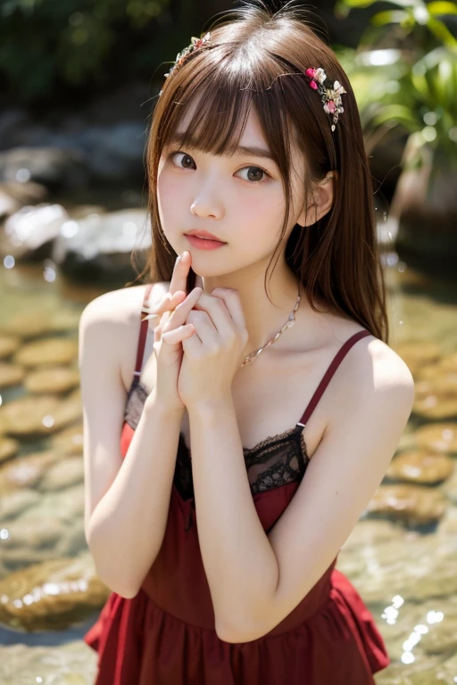 (32k,high detal,high-resolutionhigh-resolution,Attention to detail,full body Esbian,1 girl:1.3),Raw photo & realistic atmosphere,beautiful dark blue eyes,Detailed mouth,Glossy lips,Detailed eyebrows,Soft white skin that shines with every detail,Eyes drawn in detail、Blue eyes,Very beautiful eyes,Detailed lips、Very beautiful face,Very well-formed face、Lifelike face,shiny beautiful lips, very beautiful school girl, Japanese ido,Korean Idols,Japan Kids Model,Japan fashion models, Kids models from around the world, Cute15 year old girl,with a flushed face,Incredibly cute16-year-old high school girl,(Glittering light and fantastic crystal clear water,Swim dynamically underwater,Cute 16 year old schoolgirl swimming like a mermaid in the water:1.6),(Looking at the camera,Cinematic scenes:1.3),(discreet well-shaped breasts,Immature body,Moist eyes,kindly smile:1.2),(Neat and elegant16 year old beautiful girl,From below,Be curious,taken from the under,Wide-angle shooting from below,Beautiful hair of very bright blonde spread in the water,16-year-old lolil1a person,Hair is wet,The whole body is moist,Red schoolgirl uniform,micromini skirt,Red lace underwear,Bathing in water,Sexy Loli Girth Baby Face,Sexy atmosphere,Medium chest,Golden earrings:1.5)