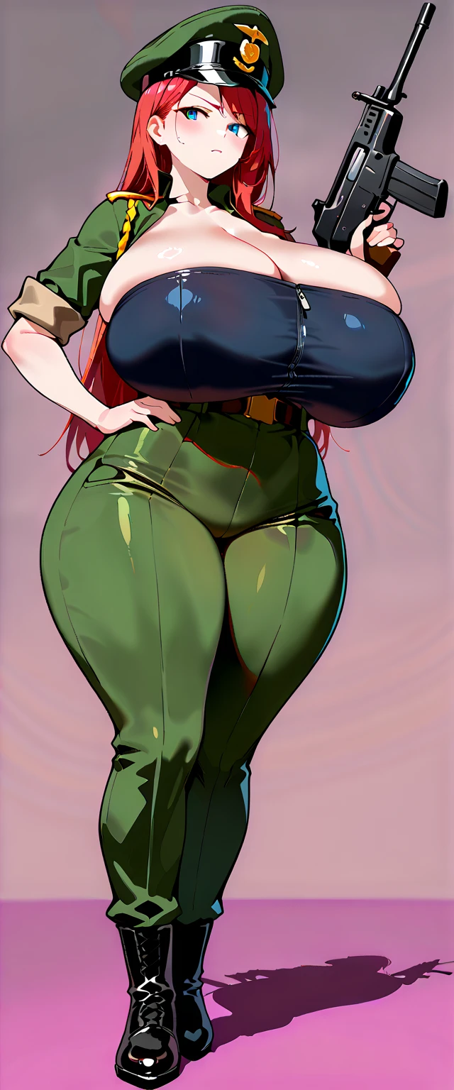 photorealistic:1.4), (masterpiece, sidelighting, finely detailed beautiful eyes: 1.2), masterpiece*portrait, realistic, 3d face, good photo, 4k, high quality, high resolution, hyper detail, realistic, reality, smooth graphics, realistic sexy wears, 3D, best resolution, sexy, good contrast, perfect shading, realistic skin texture, finely detailed, dramatic lighting, realistic lighting, amazing shadows, sexy and hot, huge breasts about to burst, huge ass, huge butts, thicc thighs, everything she wears is tight, shiny and skinny, , shiny hair, extreme shiny skin, tight skinny shiny latex wears, huge obvious pussy camel toe