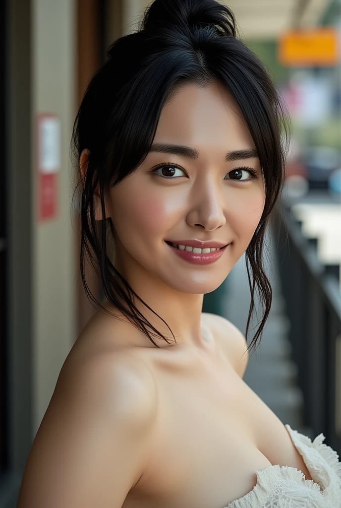 ((Best Quality, 8K, masutepiece :1.3)), (Sharp Focus:1.2), (Japanese mature women everywhere.:1.2), (45 year old:1.2), (amateur:1.3), A MILF, ((Bra)), downbrouse, ((Leaning forward)), (Huge breasts), (chuckle:1.1), Highly detailed face and skin texture, Detailed eyes, (Round face:1.4), (japan indoor:1.4), (dark room at dusk:1.4), (shades of light and shadow:1.2)