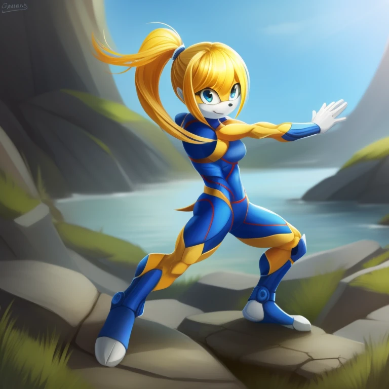 score_9, score_8_up, score_7_up, score_6_up, BREAK Android 18, wearing bicycle outfit, medium breasts, seductive smirk, hands holding own hips, sweating, in a forest,blonde hair,