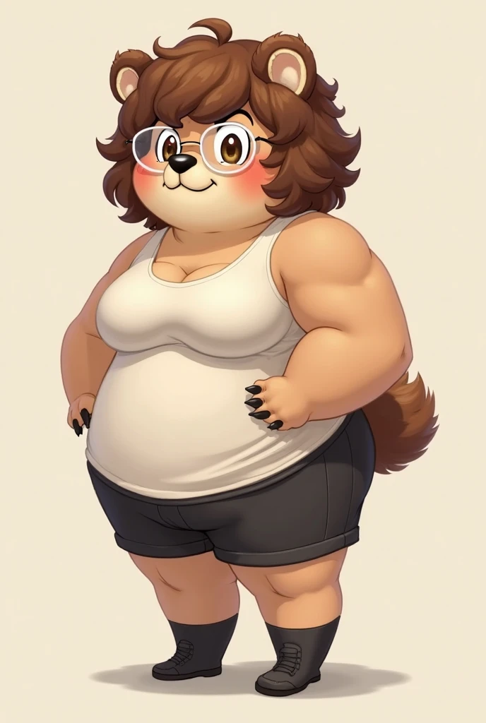 By chelodoy, by zaush, by bebebebebe, by spuydjeks, by meesh, by bigcozyorca, solo, chubby, muscular, timberwolf, female, black furry body, wide hips, thick thighs, green eyes, milf, fluffy, capris Masterpiece, best quality, absurd res, highly detailed, cleanly drawn eyes, anthro only, motherly smile. Small red dress good hands