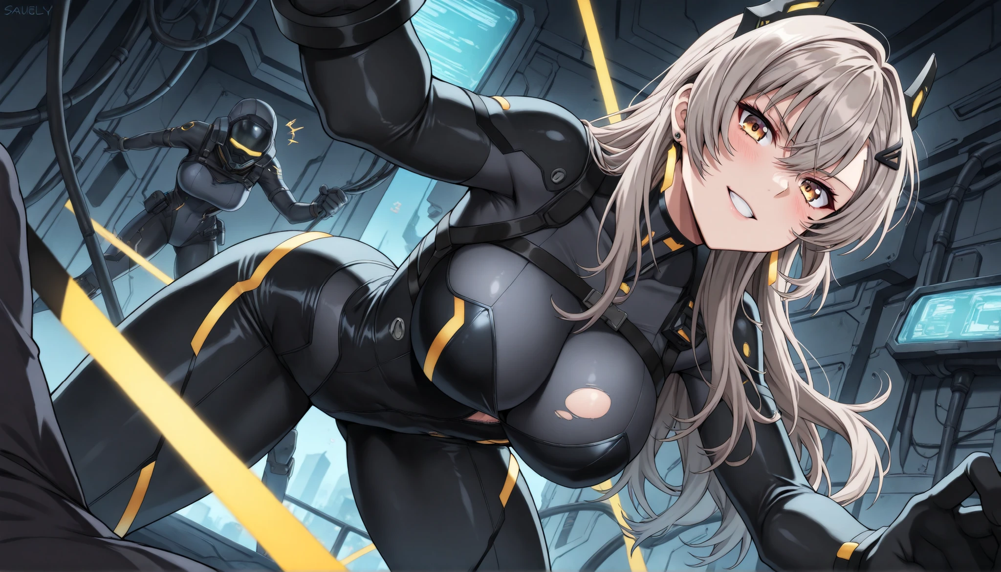 ellenmiramathers, ellen mira mathers formal, long hair, blonde hair, (purple eyes:1.1), jewelry,best quality,ultra detailed,solo,score_9, score_8_up, score_7_up, score_6_up, score_5_up, score_4_up, source_anime, 1girl,bodysuit,big breasts, full body, heavenly ass, heavenly breasts, big ass, no shoes, wearing heels, upset, cute, face, long legs, tight bodysuit, tight sleeves, black bodysuit, half-closed eyes, best quality, high resolution, unity 8k wallpaper,(beautiful detailed eyes:1.6), extremely detailed face, perfect lighting, extremely detailed CG, (perfect hands, perfect anatomy), simple background