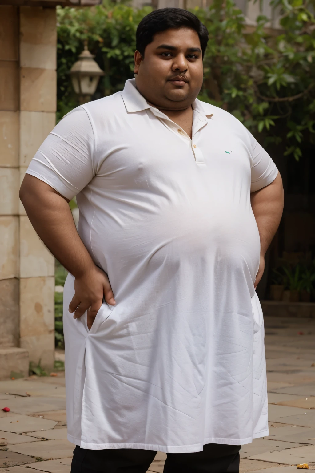 <lora:Maternity_outfit_mamitasfelices:0.65>, realistic photo of an obese African man, wearing a maternity outfit, diabetic, eating disorder, standing, (sharp focus, highly detailed, 4k, 8k, best quality, masterpiece, ultra highres:1)