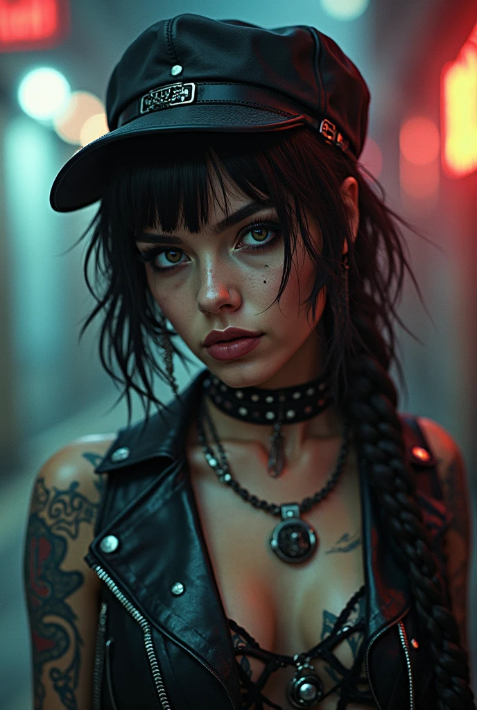 caveira punk, rock and roll, neon, fogo