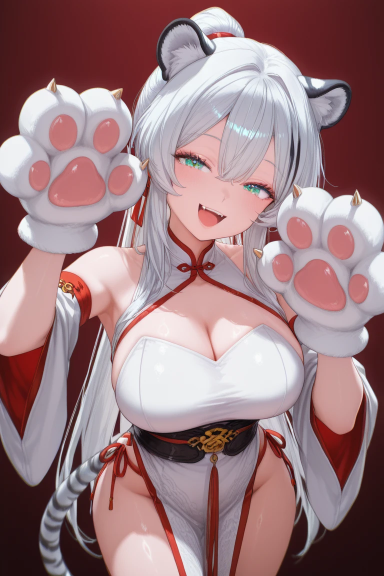 A dog from the Husky breed, distinguished by its bright white fur and beautiful blue eyes