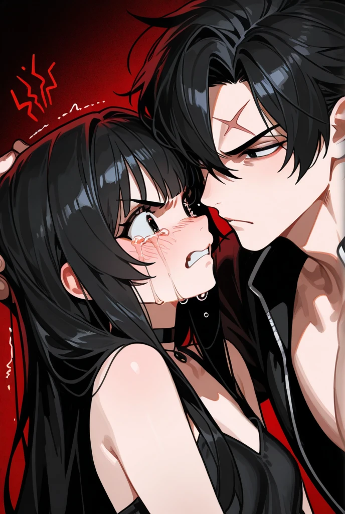 anime artwork, score_9, score_8_up, score_7_up, score_6_up, score_5_up, score_4_up, hu tao, she is 24 years old, style_3, ,,,,,,,,,, , 1boy, zhongli, breast grab, they are kissing, indoors, floox style, nude,naked, lying, nipples, deep skin