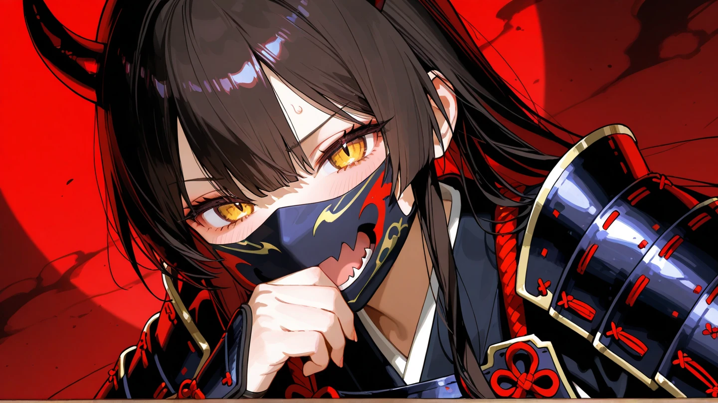 Close-up of a person holding a green object in their mouth, Kimetsu no Yaiba, nezuko, nezuko-chan, Anime series「Ergo Proxy」, Demon slayer, Anime movies「Ergo Proxy」, Joker is similar to Naruto, Demon slayer artstyle, Ahegao, Today's featured anime is still