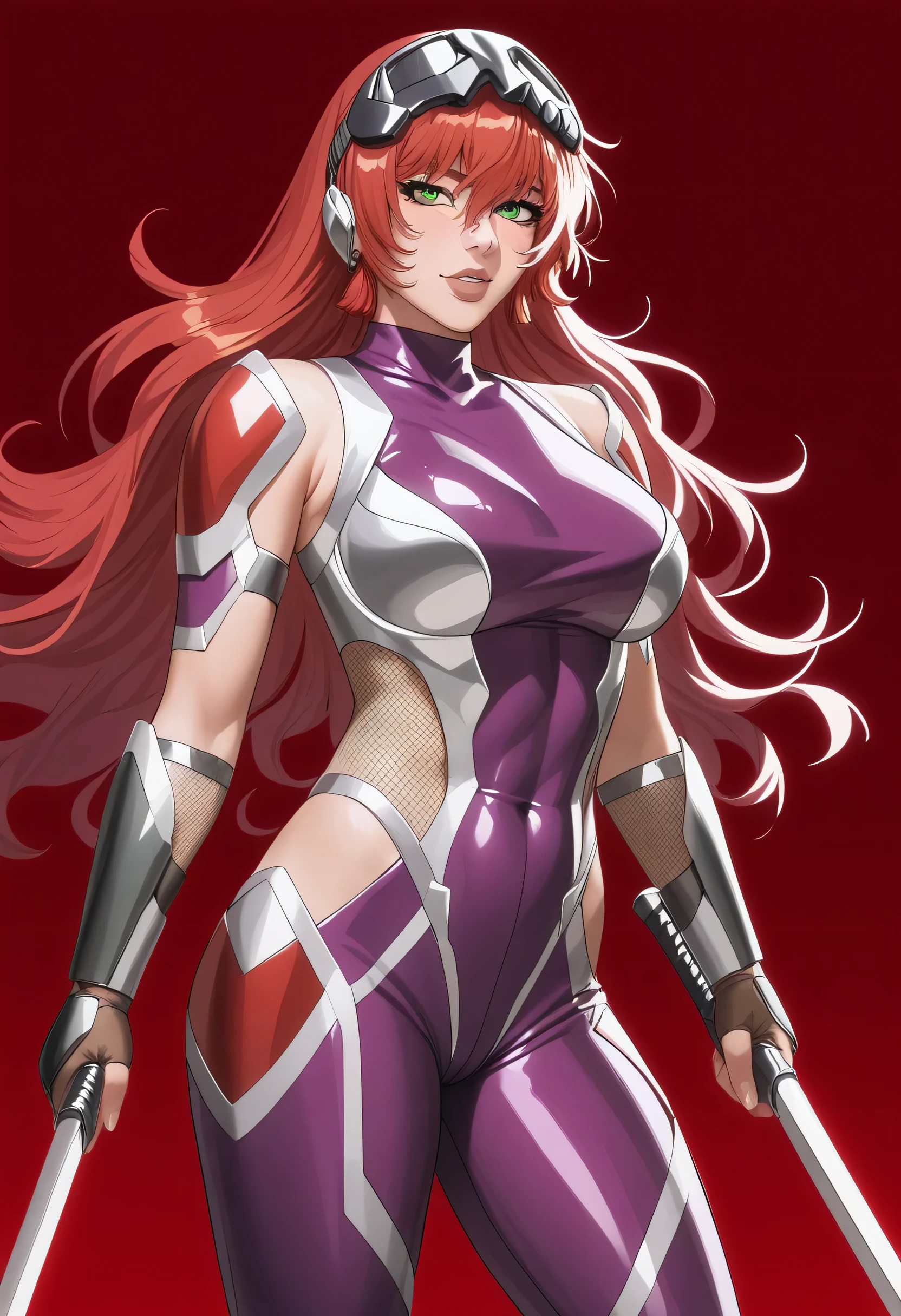 (masterpiece, best quality:1.2), cowboy shot, solo, 1 woman, ninja, female, beautiful, sexy, neliel tu oderschvank, long green wavy hair, sleek outfit, taimanin inspired outfit, darkness, wielding kunai, standing on top of a skyscraper, best quality, high resolution, 8k, dynamic lighting, rough texture, shadowing, absurdres, high res, ultrasharp, 8k, masterpiece