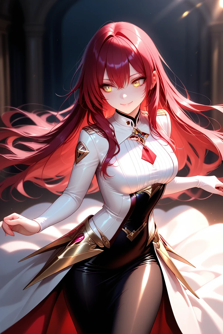 Araffe with long pink hair and a black jacket posing for a photo, solo girl, solo, anime girl cosplay, anime girl in real life, anime cosplay, hyper realistic anime, anime character; full body art, realistic anime, realistic anime art style, ultra-realistic anime, anime character, as an anime character, anime-inspired, big boobs, sensual, cleavage, realistic anime girl, waifu anime. (Maximum quality, ultra detailed and realistic, professional photography, masterpiece, depth of field, realistic style).