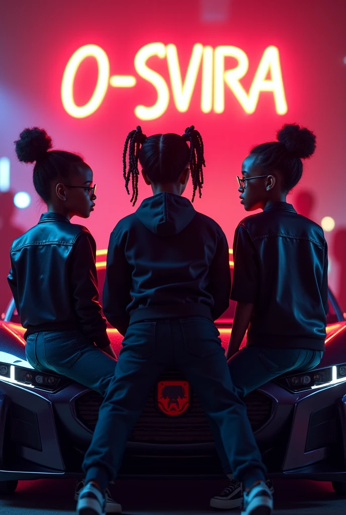 objective, a dark skin twins Moor GODDESS beauty duo with insanely HUGE buttocks, UHD, insanely long neon teal wavy mohawk hairstyle, Womancore, dimly lit library, DSLR, neon blue ring, Vaporwave, ultra high resolution skin, zero waist:2, dimly lit (gradient) room with neon triangle. thick legs, with lots of bioluminescent-translucent violet and llilac inflatable parts and and puffy sleeves, face lit, holding neon weapon, no nudity #HUGEASS Huge Ass #GIGANTICASS Gigantic Ass
