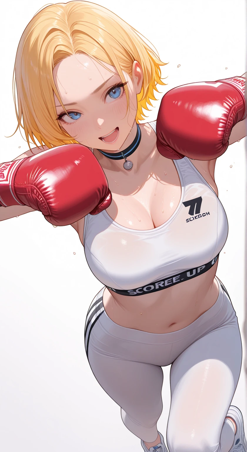 ((ryona)), ((Mature female boxer girl)), sexy lips, sports bra, ((boxing gloves ,sweat all over the body,（An enthusiastic look）,steam,((two womens)),in crotch, eyes rolling,Ripe body,NSFW,female face,standing back, (cum on clothes:1.3), Abs, violence, bruises, wet, oiled skin