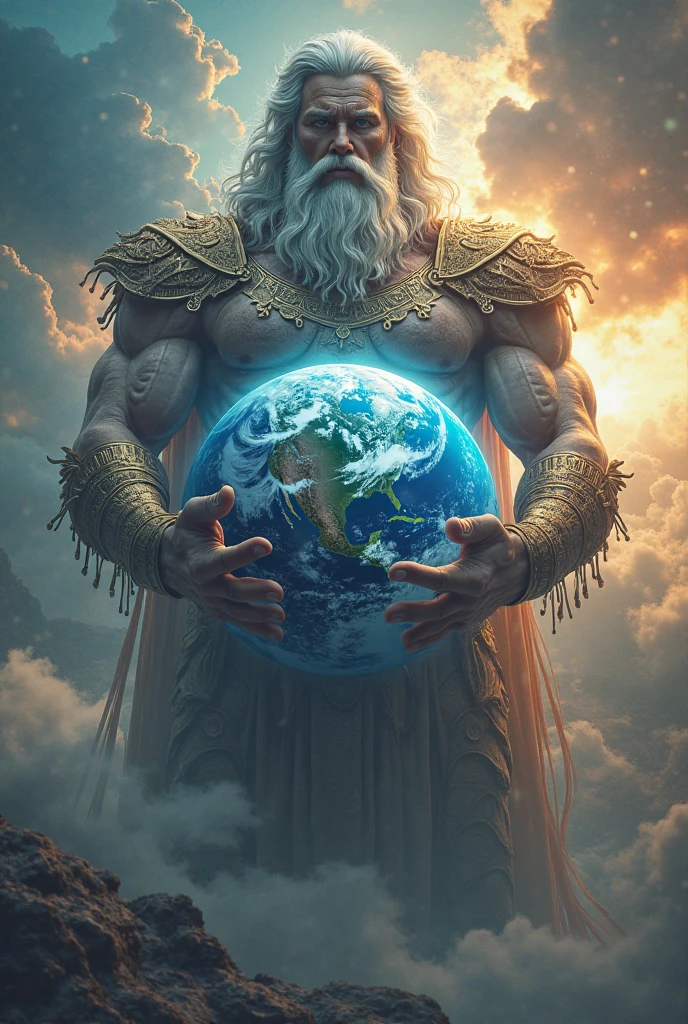 Man giving birth to earth
