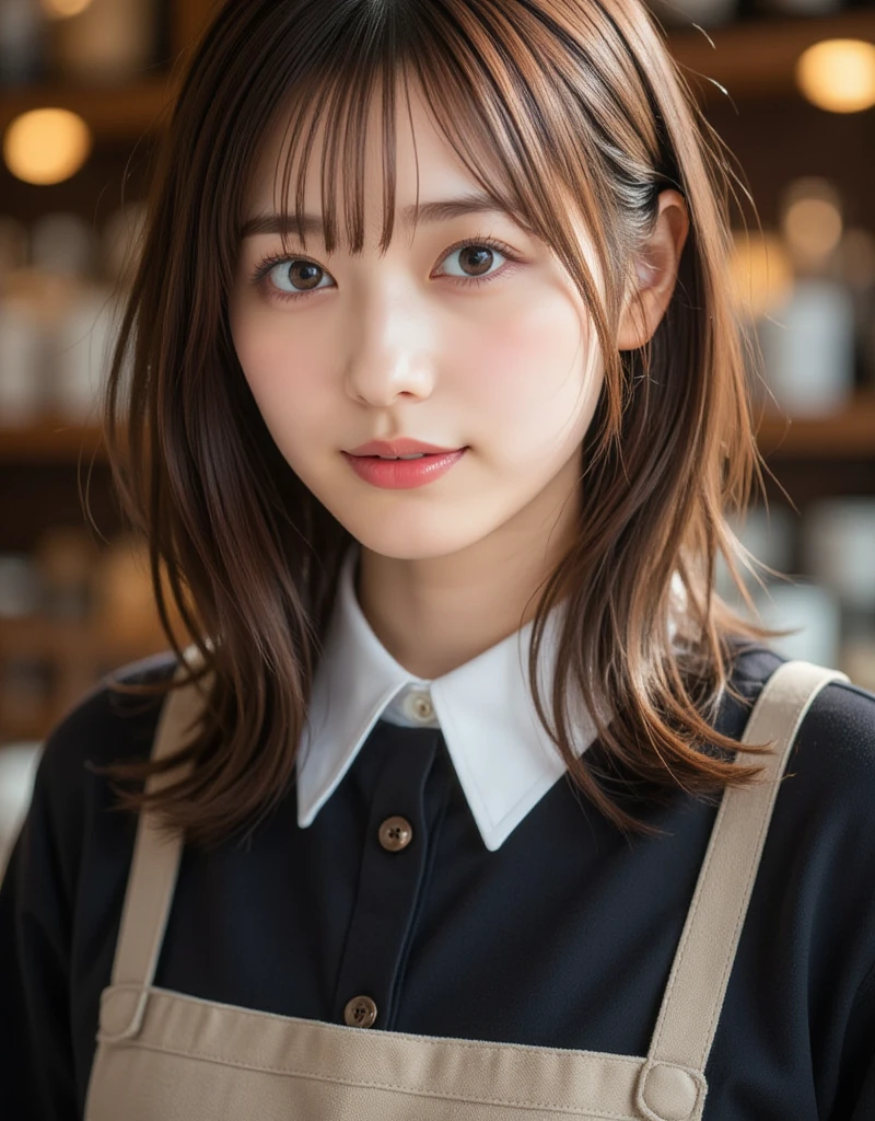 coat , masterpiece , Highest quality , detailed , Mature Woman , bangs