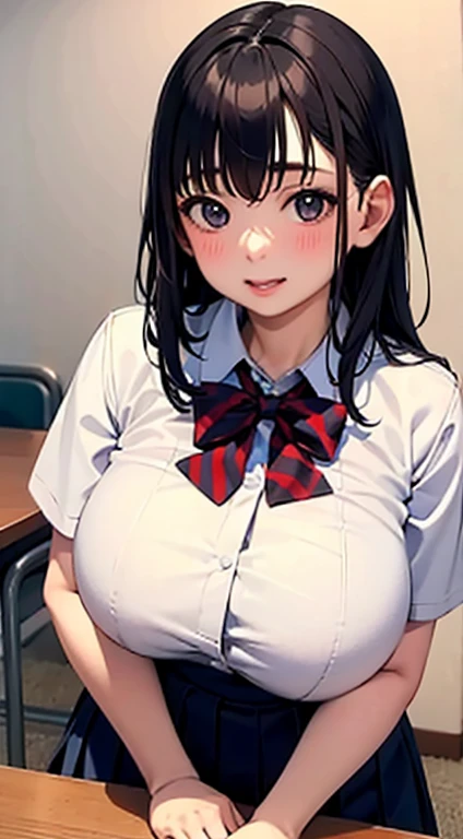 high school girl, milf solo girl, curvy body, Huge breast, sexy woman, hot body, horny, brown eyes, black hair, long black hair, soft hair, naked)