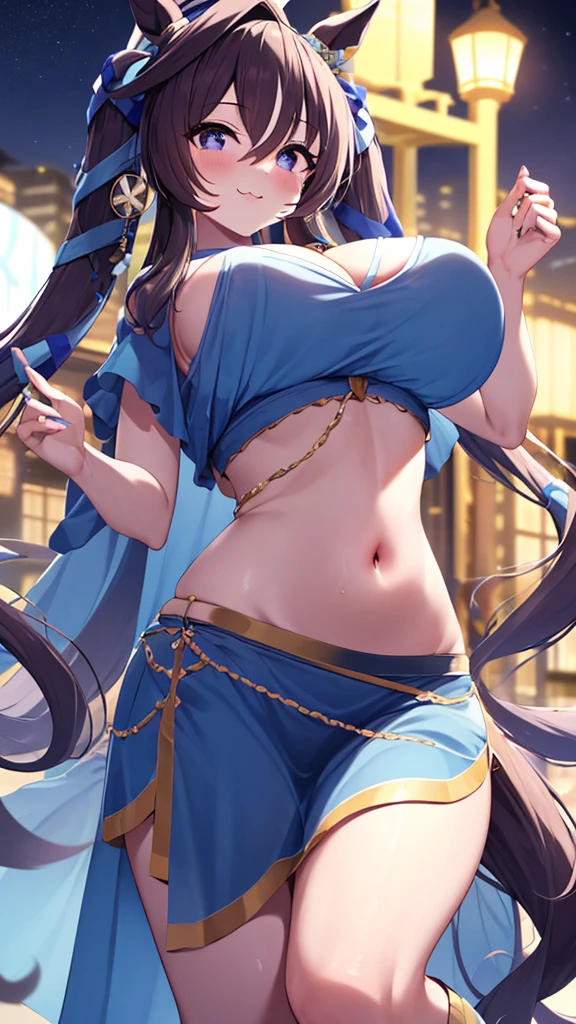Hindu goddess Parvati, busty body, traditional saree, navel, humongous tits