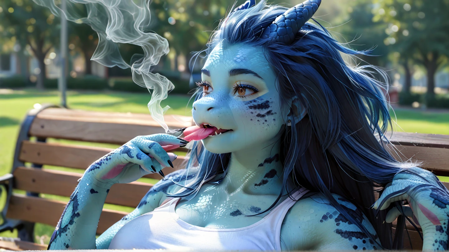 one girl, elf ears, , pure, cute naked, topless, a Woman alien mix, human Body, big tits, shed skin, alien nose but the Rest of the face ist human, big eyes, full black eyes, hybride 10 % elf 30 %alien and 60 % human, face mostly woman, shed kin at Body Arms and shoulders and neck, tits are human , nipples , full black Iris, slender No clothes,snake shed skin, blue skin, fish skin, top down POV on the sitting on the floor with her mouth open, sticky white translucent liquid shooting down into her mouth,tounge Out