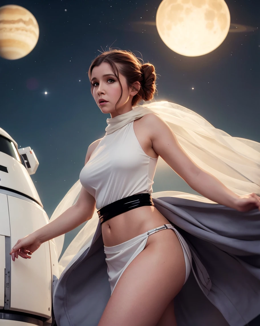 Star wars the force awakes in a sexy scene, princess leia, rey, star wars film look, star wars style, solo photoshoot,Tsubasa Honda as princess leia, star wars imperial style, as princess leia, an imperial agent from star wars, ariana grande in star wars, futuristic star wars vibe, portrait of princess leia,araffes in a white dress standing next to a future car, gorgeous Japanese model, futuristic in the desert, as a retro futuristic heroine, inspired by Han Gan, lu ji, xue han, sexy + tattered military gear, xintong chen, wenfei ye, covered in transparent cloth, inspired by hajime sorayama, by Raymond Han, sha xi,((top-quality,8K,masterpiece:1.3))、Crisp focus:1.2、Beautiful woman with perfect body shape:1.4、Slender Abs:1.2、a wet body:1.5、Highly detailed facial and skin texture,A detailed eye,Blonde hair,NSFW:1.5,Japanese Models,20 year old girl,Similar to Honda Tubasa