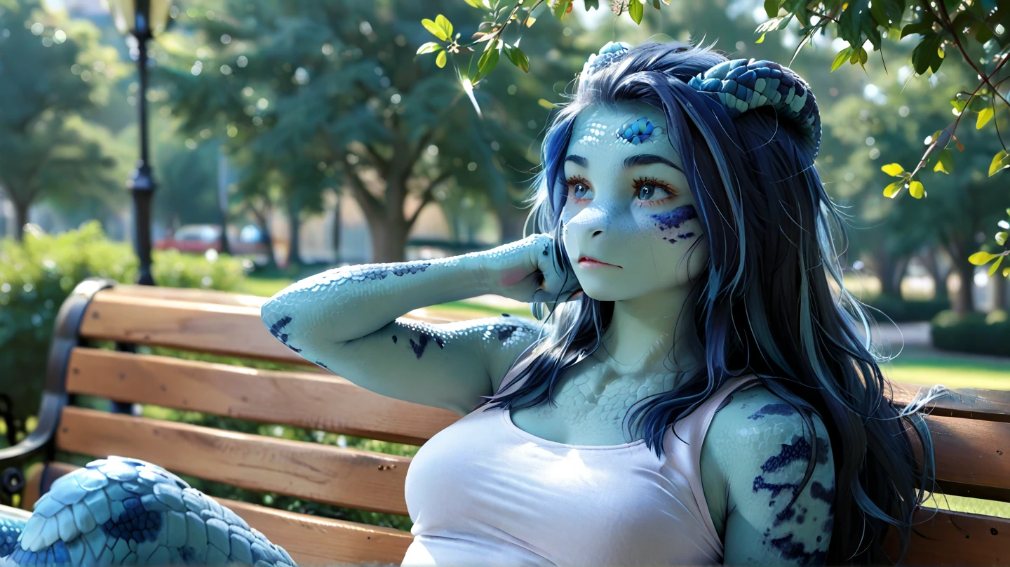 ((ultra detallado, obra maestra, absurdos))
AvKiri, 1 chica, piel azul, ojos amarillos, POR EL NEGRO, cabello corto, retrato, Ronda enorme , pezones perfectos, en el bosque, bikini, pezones perfectos, sonriente