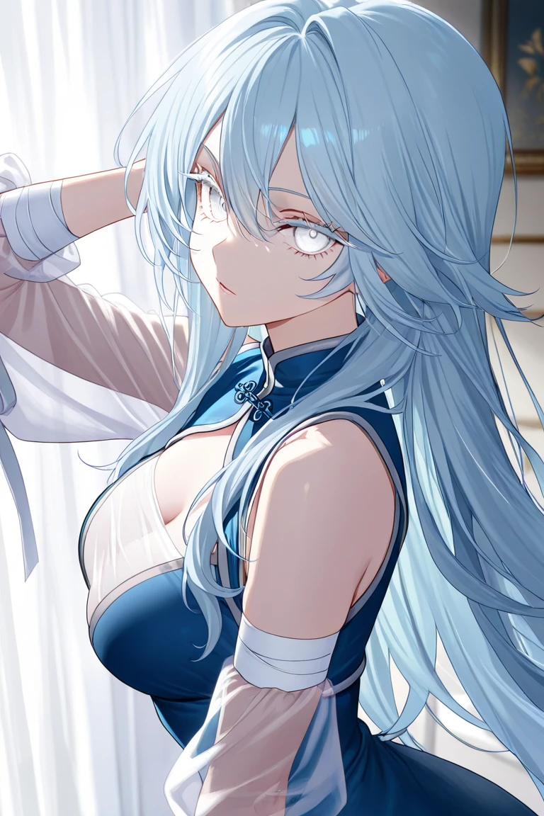 in sexy pajamas, Beautiful posture, coquettish, Study room, sofe, random charming actions, facing at the camera, lmaginative, first love