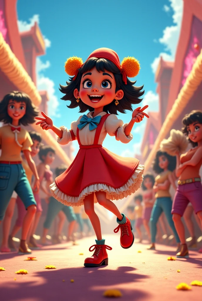 Design me a 3d circus image, and write in big letters the number 15 and the name Sofi in capital letters.
