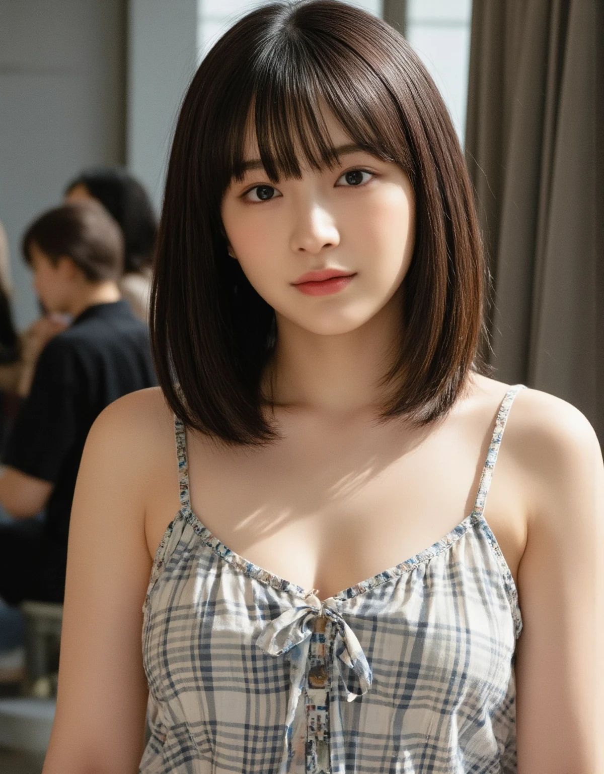 (masterpiece, Highest quality、Realisticに全てを詳細に美しく描画する、Very attractive adult beauty、Add strong highlights to the eyes、Look closely at the camera:1.4、A beautiful woman with mature charm、Ideal body type、Perfect Anatomy、Short Brunette Bob、Shiny Hair、Lip gloss),One Girl, alone, 明るい茶色のShiny Hair, scarf,Realistic, Looking at the audience、Please tilt your head a little, Bright colored crystal light blue eyes, 短いShiny Hair、 chestの中央に穴が開いた白いタートルネックの服,chestの真ん中に丸い穴が開いたセクシーな白いタートルネックのニットセーター、chestの谷間を見せる、 Beautiful glossy lips, Lip gloss,prohibit, Upper Body、Big eyes、eyelash、Face is a little red、Embarrassing)、((Italian road system in winter))、((Short hair with bangs、Big eyes、Give students a very strong highlight、{Hugeな|big|Hugeなな|Mega} chest:2、とてつもなく大きなchest:2、Gazing at the audience、Very beautiful beauty、Listen carefully、Beautiful glossy lips、Long neck、Laugh a little、Beautiful Teeth、Laughing with your mouth open、Heart-shaped pupils))、28 years old、Very cute supermodel、{Huge|big|Hugeな|Mega} chest, chestの谷間、A very picturesque background、Beautiful out-of-focus background、A wonderful sexiness that is full of dignified charm