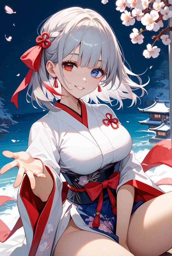 (best quality, masterpiece), 1 girl, centaur, It takes, White skin, japanese girl,((15 year old girl)), Smiling, exposing the abdomen,belly button t-shirt, 아름다운 소녀 perfect white tiger photo, perfect white tiger photo