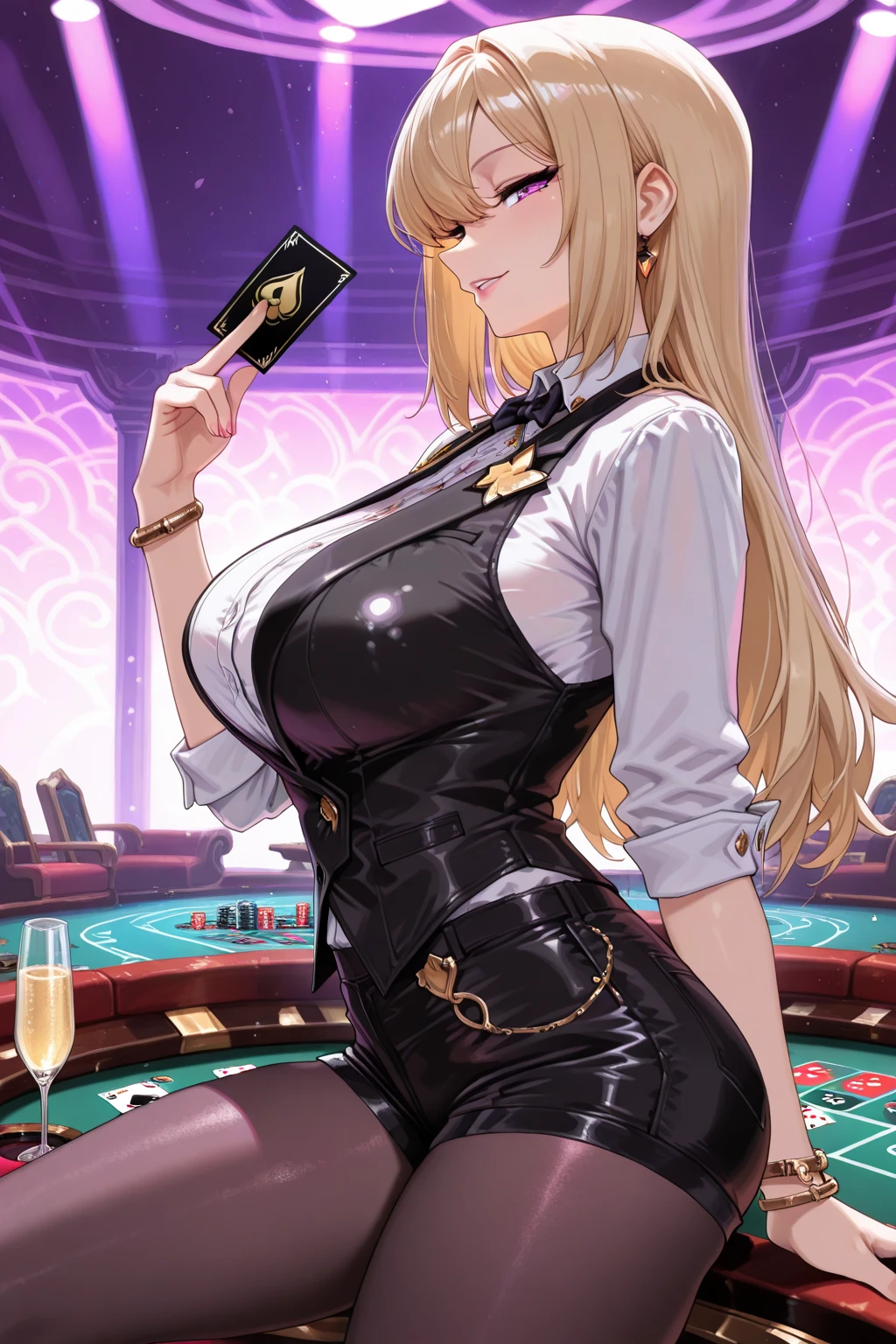 greedy merchant、The city where gold falls、Golden City、golden building、golden lighting、blonde、brown skinのmuscular big breasted mature woman、muscular big breasted mature woman、brown skin、brown skin、golden jacket、Golden suit、Golden tattoo、golden eyes、sharp eyes、skilled merchant、night pool、the city that never sleeps、unscrupulous merchant、money geba merchant、Time is fleeting、golden gambling hall、golden casino、