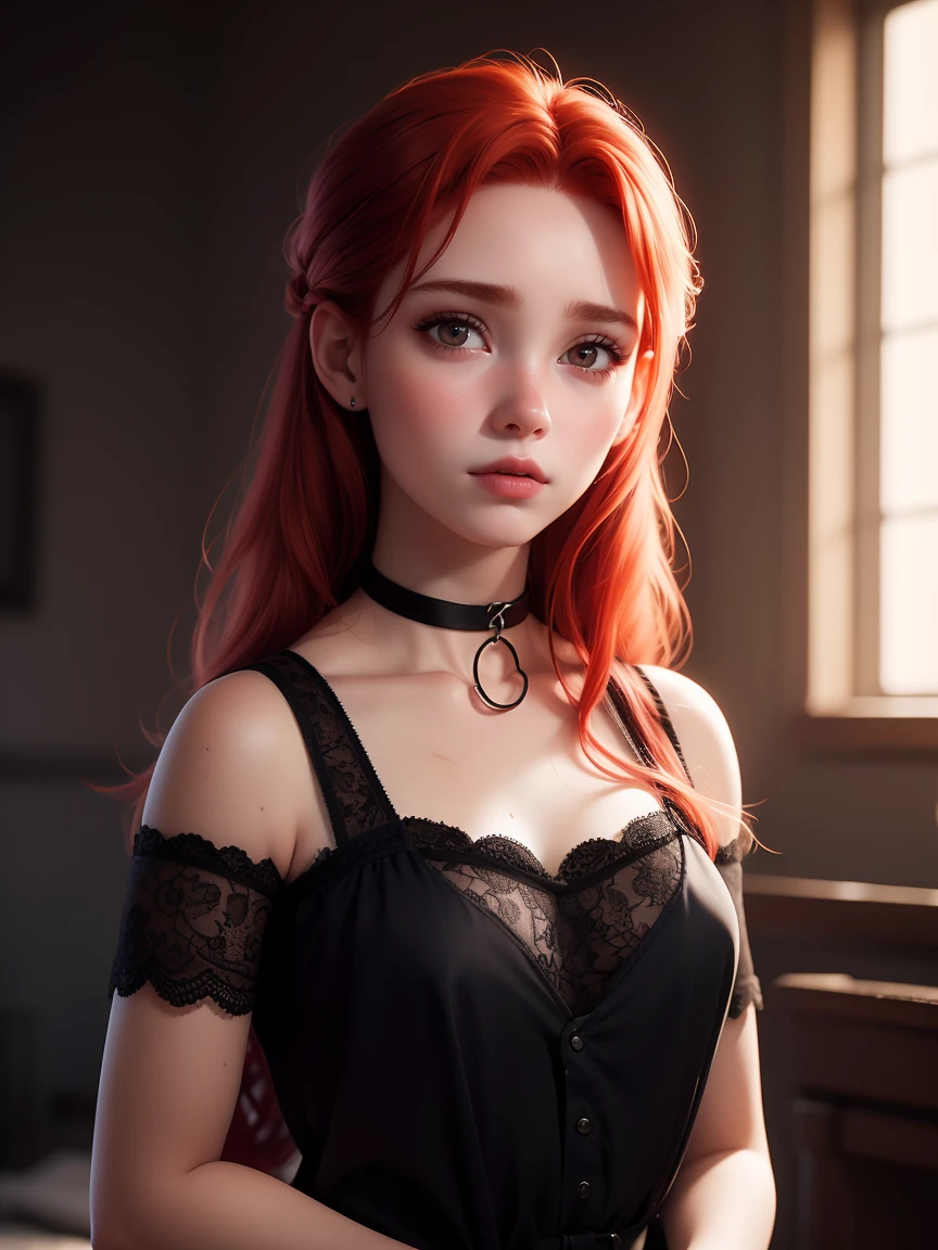 (Holland Roden:1.3), (red hair:1.2), silver choker necklace, delicate silver watch, plunging neckline tight red lingerie, (realistic:1.3), finely detailed, quality, (masterpiece:1.2), (photorealistic:1.2), (best quality), (detailed skin:1.3), (intricate details), dramatic, ray tracing, photograph, 1920's stateroom, Bathed in shadows, Visual novel, Hopeful, Moonlight, film grain, Kodak gold 200, Depth of field 110mm, --auto --s2