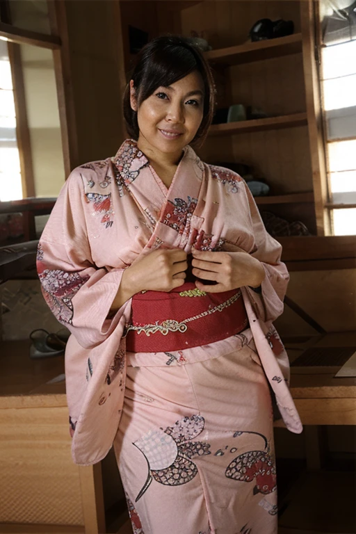 Theme Sakura, great Sakura dojo, 1 sexy sultry, red hair sexy girl, girl in kimono sexy