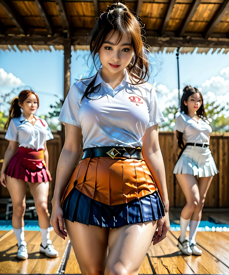Magazine Cover:1.3、、(2分割photograph:1.3)、(Beautiful 9 year old Japanese female town Street in Summer,All are under 90cm tall:2.0、Spread your legs、squat、(Squat:1.3)、Showing off pussy:1.3), Cute face,(8K、Raw photography、Highest quality、masterpiece:1.2),Green green hair、Curly Hair、ponytail:1.7),View Audience,Viewed from the front,erotic,(Super Sentai Series、She is wearing a red Pretty Cure costume.:1.6)、(Clothing that emphasizes the shape of your chest:1.3)、(Super Sentai Series、She is wearing a blue PreCure costume.:1.6)、Thin chest、Small nipples、Slim figure、Ultra-high resolution,beautiful,beautiful fece,(alone, alone、 background:1.9),whole bodyボディー,、(black eye、Japanese women: 1.3),(Photorealistic:1.37)、Photon Mapping,reality、(Baby-faced and cute: 1.3)、(Cute Smile: 1.7)、(With a round face: 1.8)、Radio City、Physically Based Rendering、Depth of field rally background、photograph, (I can see your knees,Thigh close-up、The blue skirt is too short、Spread your legs、Showing off pussy:1.3),whole body、Super quality、(((There are many adult Yakuza men around the girl.:1.5)))、whole body撮影、、Full Body、From below