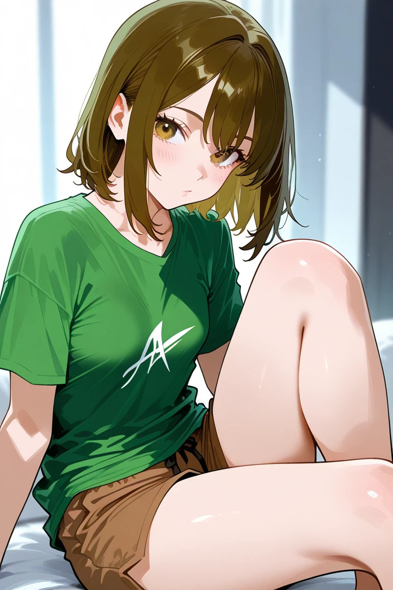 a woman basketball player, green shirt with Sena written, on all fours, large buttocks, gaping anus, focus on anus, (best quality,4k,8k,highres,masterpiece:1.2),ultra-detailed,(realistic,photorealistic,photo-realistic:1.37),extremely detailed eyes and face, longeyelashes, detailed female anatomy, intricate details, hyper realistic, cinematic lighting, vivid colors, dark and moody atmosphere