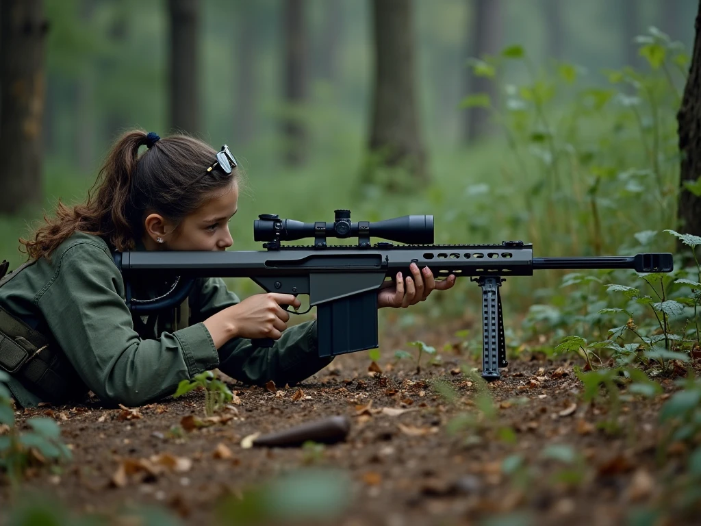 Sexy Ukrainian female sniper