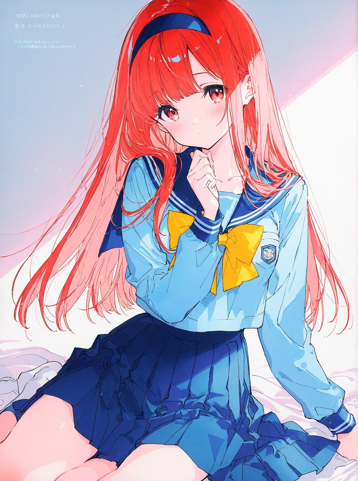 Various facial expressions of joy, anger, sorrow, face enhancement, beautiful face, viewer's gaze, (sitting leaning against graffiti wall, bending knees, opening legs),
From the front, from below (masterpiece, highest quality, details), 1 girl, solo, outdoor, upper body, eyelashes, Hana Midorikawa, navy blue blouson, red skirt, T-shirt, white panties