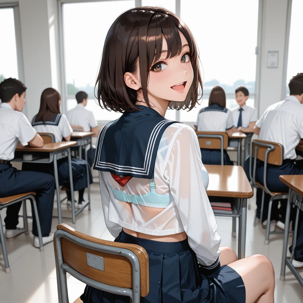 (realistic:1.3), ((school hallway:1.2),finely detailed, quality,(masterpiece:1.2), (photorealistic:1.2), (best quality), (detailed skin:1.3),
(multiple girls:1.4), school hallway, , talking,(in the crowd of people),2 girl,
Japanese girl, 12 years old,(small brests:1.3),(skinny:1.3),akb48,nogizaka46,cute,(wearing school uniform),(Navy blazer:1.1),( white blouse:1.1),(ribbon:1.1),short ponytails,,(navel),(carrying a backpack:1,1),detailed skin texture, (smile:1.1), ,(pumps),(brightly lit,school hallway), (high brightness:1.1),(facial:1.7),(cum on face:1.7),(cum on clothes:1.5),(cum on legs:1.5),(young expression:1.5),(junior high school student:1.5),(fullbody:1.1),open mouth,(fullnude:1.8),