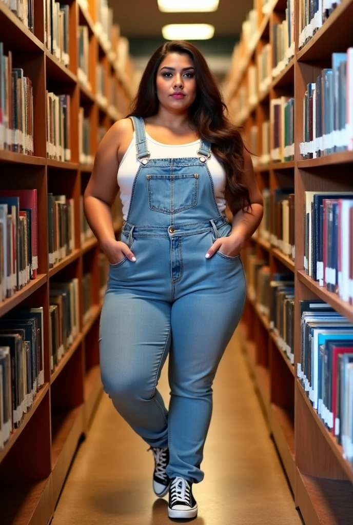 (masterpiece, best quality: 1.4), ultra-detailed, soft light, natural lighting, cinematic light, film grain, (depth of field), (1woman, ground: 1.4), (full body), mature woman, female form perfect , (perfect face, detailed face, glossy lips, eyeliner), long hair, (Black, black skin), (white shirt, jeans, cleavage), (mixtape: 1.4), (music store, records, vinyl, radio , amplifiers, speakers, headphones) , (standing),