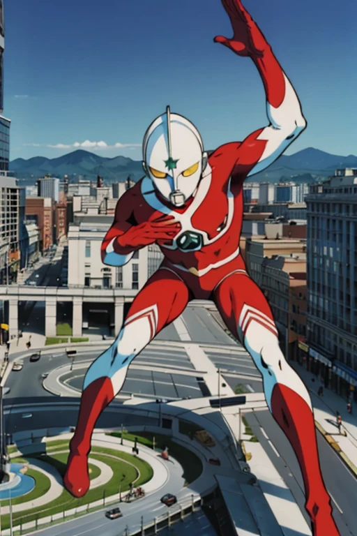 masterpiece, best quality,(realistic touch,burning city),<lora:UltramanJoneusV2:0.7>,ultraman,120m tall,metallic skin,fighting pose,<lora:GoodHands-vanilla:0.8> <lora:anmnr01:0.3> <lora:add_detail:0.5>