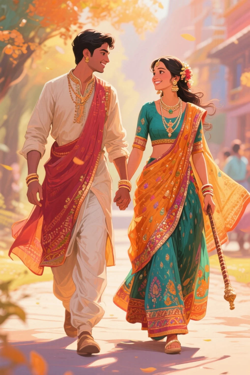 Return to Sudarshanpur**: Arjun and Geeta returning to their village, greeted by the amazed and inspired villagers as they share their incredible adventure and newfound magical powers.
